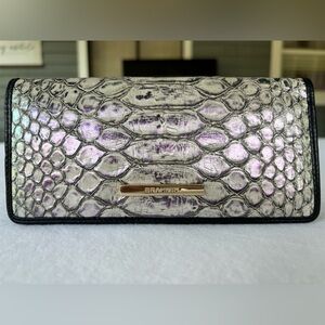 Brahmin Ady Wallet Mulberry Potion Cimarone Snake Mermaid Pattern Leather Wallet